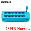 1pcs/lot 14 16 18 20 24 28 32 40 P Pin 2.54 MM Green DIP Universal ZIF IC Socket Test Solder Type IC lock seat zif socket