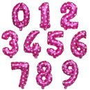 16/32inch Number Aluminum Foil Balloons Rose Gold Silver Digit Figure Balloon Child Adult Birthday Wedding Decor Party Supplies