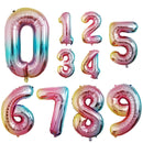 16/32inch Number Aluminum Foil Balloons Rose Gold Silver Digit Figure Balloon Child Adult Birthday Wedding Decor Party Supplies