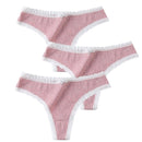 3 Pcs/Set Women Panties G-String Underwear Fashion Thong Sexy Cotton Panties Ladies G-string Soft Lingerie Solid Low Rise Panty