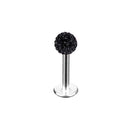 1Pcx3 Style crystal Ball Lip earring Stud 1.2x6/8x3mm Stainless Steel Labret piercing Cartilage Tragus Pircing Body Jewelry