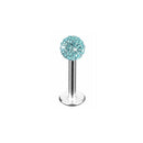 1Pcx3 Style crystal Ball Lip earring Stud 1.2x6/8x3mm Stainless Steel Labret piercing Cartilage Tragus Pircing Body Jewelry