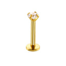 1Pcx3 Style crystal Ball Lip earring Stud 1.2x6/8x3mm Stainless Steel Labret piercing Cartilage Tragus Pircing Body Jewelry