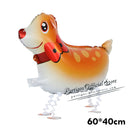 Mixes Walking Animal HELIUM Balloons Cute Cat Dog Panda Dinosaur Tiger pet air Ballons birthday party decorations kids and adult