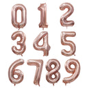 Rose Gold Big Size Number Foil Balloons