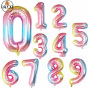 Rose Gold Big Size Number Foil Balloons