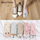 5Pairs/Lot Cartoon Unicorn Cat Fox Socks Cute Animal Women Socks Summer Funny Short Ankle Socks Ladies Cotton Sock Dropship