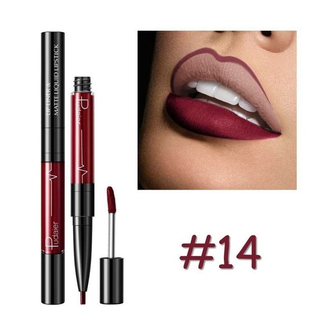 Highly Pigmented Waterproof Matte Velvety Smooth Lip Liner / Lipstick