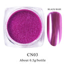Black /Purple Mirror Powder Nail Glitter