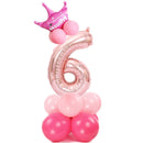 Merry Christmas 1 2 3 4 5 6 7 8 9 Rose Gold Number Foil Balloons Digital Helium Ballon Wedding Decoration Birthday Party Balloon