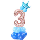 Merry Christmas 1 2 3 4 5 6 7 8 9 Rose Gold Number Foil Balloons Digital Helium Ballon Wedding Decoration Birthday Party Balloon