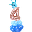 Merry Christmas 1 2 3 4 5 6 7 8 9 Rose Gold Number Foil Balloons Digital Helium Ballon Wedding Decoration Birthday Party Balloon