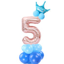 Merry Christmas 1 2 3 4 5 6 7 8 9 Rose Gold Number Foil Balloons Digital Helium Ballon Wedding Decoration Birthday Party Balloon