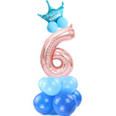 Merry Christmas 1 2 3 4 5 6 7 8 9 Rose Gold Number Foil Balloons Digital Helium Ballon Wedding Decoration Birthday Party Balloon