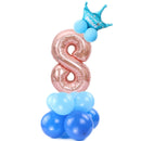 Merry Christmas 1 2 3 4 5 6 7 8 9 Rose Gold Number Foil Balloons Digital Helium Ballon Wedding Decoration Birthday Party Balloon