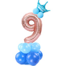 Merry Christmas 1 2 3 4 5 6 7 8 9 Rose Gold Number Foil Balloons Digital Helium Ballon Wedding Decoration Birthday Party Balloon