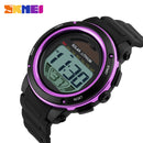 SKMEI Outdoor Sport Watch Men Solar PU Strap Wristwatches Mens Chronograph Alarm 5Bar Waterproof Digital Watch reloj hombre 1096