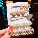2020 New Women Girls Pearl Crystal Hairpins Side Clip Hair Jewelry Trendy Geometric Headwear Fashion Hair Accessories Barrettes