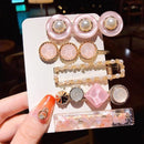 2020 New Women Girls Pearl Crystal Hairpins Side Clip Hair Jewelry Trendy Geometric Headwear Fashion Hair Accessories Barrettes