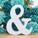 1pc 10cm White Wooden Letters Alphabet DIY Word Letter Party Wedding Home Decor Name Design Art Crafts Standing 3.94 Inches