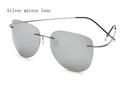 100% Titanium Polarized sunglasses Polaroid super Light Brand Designer Rimless Polaroid Gafas Men Sun glasses eyewear