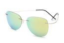 100% Titanium Polarized sunglasses Polaroid super Light Brand Designer Rimless Polaroid Gafas Men Sun glasses eyewear