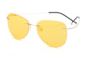 100% Titanium Polarized sunglasses Polaroid super Light Brand Designer Rimless Polaroid Gafas Men Sun glasses eyewear