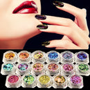 Chameleon Effect Sequins Nails Art