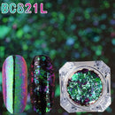 Chameleon Effect Sequins Nails Art