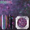 Chameleon Effect Sequins Nails Art