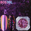 Chameleon Effect Sequins Nails Art