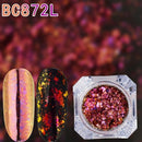 Chameleon Effect Sequins Nails Art