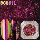 Chameleon Effect Sequins Nails Art