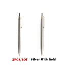 2/6/10/PCS GENKKY Ballpoint Pen Metal Materiall Press Style Ball Pens For School Office Writing Point 0.7mm Ink Color Black Blue