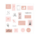 Mohamm 60 Sheets Cartoon Stationery Stickers Release Paper Stickers Scrapbooking Accessories School Supplies Diary Photos Albums