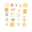 Mohamm 60 Sheets Cartoon Stationery Stickers Release Paper Stickers Scrapbooking Accessories School Supplies Diary Photos Albums