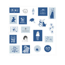 Mohamm 60 Sheets Cartoon Stationery Stickers Release Paper Stickers Scrapbooking Accessories School Supplies Diary Photos Albums