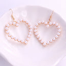 2019 New Summer Lovely Colourful Bow Earrings For Women Geometry Circle Simulated Pearl Earrings Boucle D'oreille Brinco
