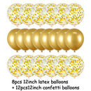 20Pcs Rose Gold Balloon Set Confetti Metallic Balloons Birthday Party Wedding Decoration Anniversary Globals Baby Shower Balloon