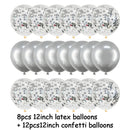 20Pcs Rose Gold Balloon Set Confetti Metallic Balloons Birthday Party Wedding Decoration Anniversary Globals Baby Shower Balloon