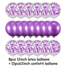 20Pcs Rose Gold Balloon Set Confetti Metallic Balloons Birthday Party Wedding Decoration Anniversary Globals Baby Shower Balloon