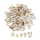 100pcs Wood English Alphabet Decorative Letters Wooden Numbers Mini Wood Ornaments Scrapbooking DIY Art Crafts for Decoration
