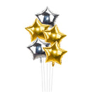 Gold Silver Foil Star Balloon