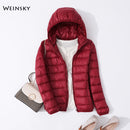 Spring Autumn Women Ultralight Thin Down Jacket White Duck Down Hooded Jackets Warm Winter Coat Parka Female Portable Outwear