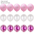 1 Set Metallic Confetti Balloons With Ribbon