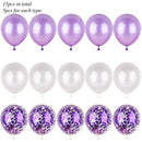 1 Set Metallic Confetti Balloons With Ribbon