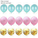 1 Set Metallic Confetti Balloons With Ribbon