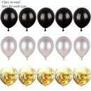 1 Set Metallic Confetti Balloons With Ribbon