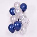 Luminous Blue Latex Balloons And Metallic Chrome Balloons