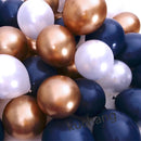 Luminous Blue Latex Balloons And Metallic Chrome Balloons